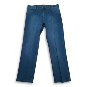 Jack of Spades High Roller Jeans Mens 36 x 30 Blue Pleated Straight Leg